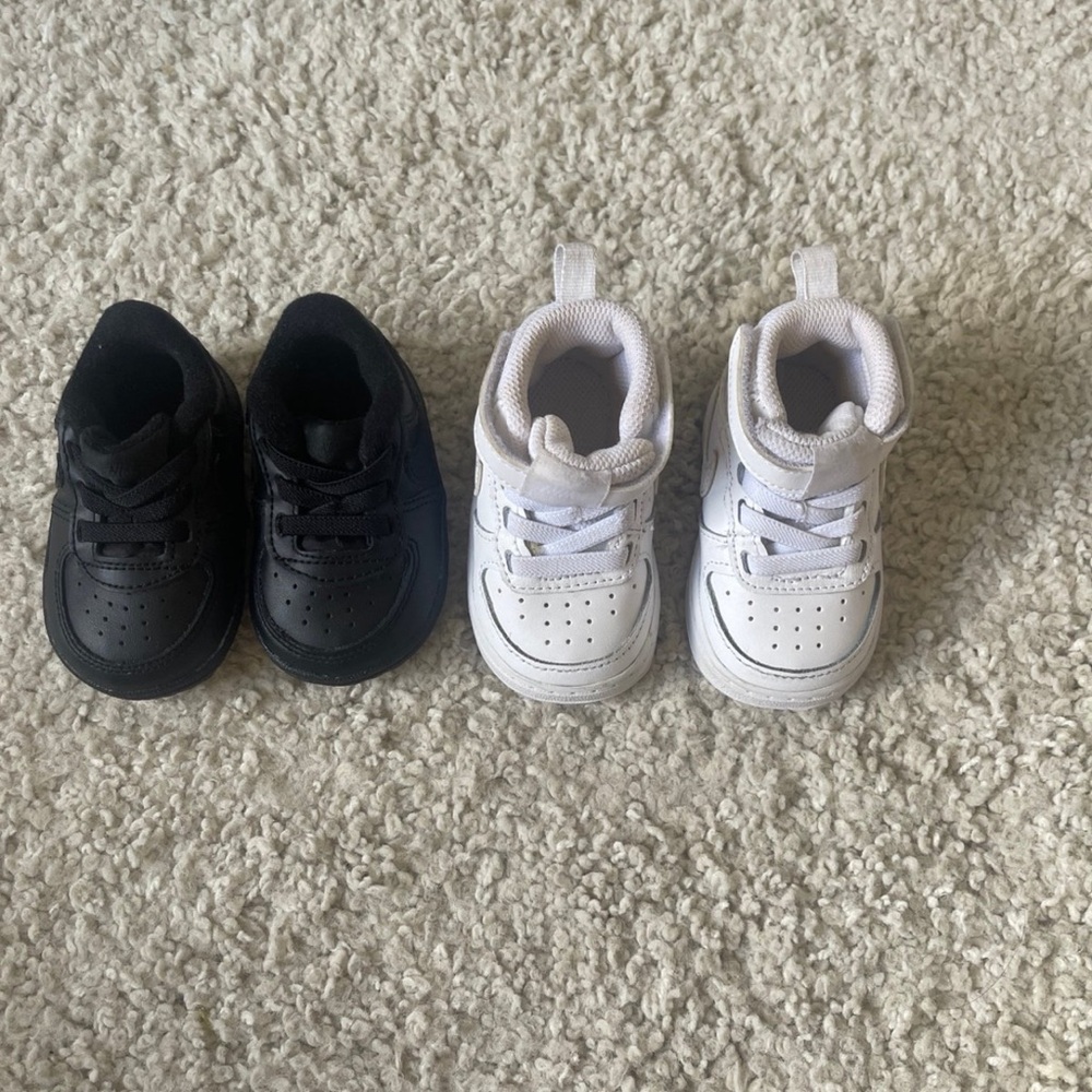 Nike Air Force 1 bundle of 2 pairs baby infant crib sneakers boy girl size 3c